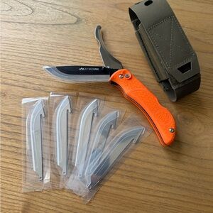 Outdoor Edge RazorPro G Pocket Knife w/ Upgraded Sheath - Orange - NWT 🔖